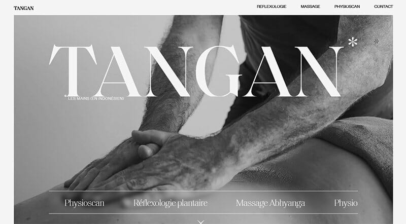 21. Tangan - Massage Therapist Website Example