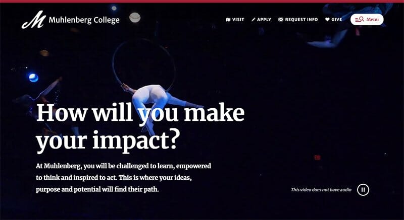 21.Muhlenberg College - School Websites Design Example