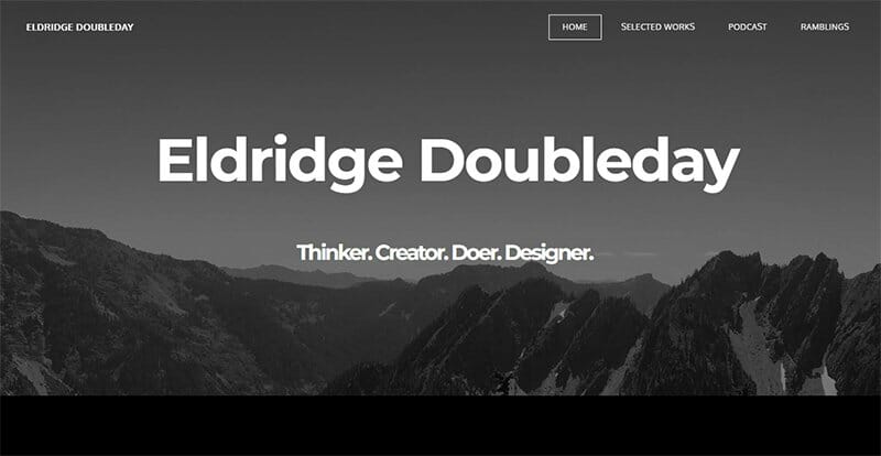 22. Eldridge Doubleday - Resume Website Example