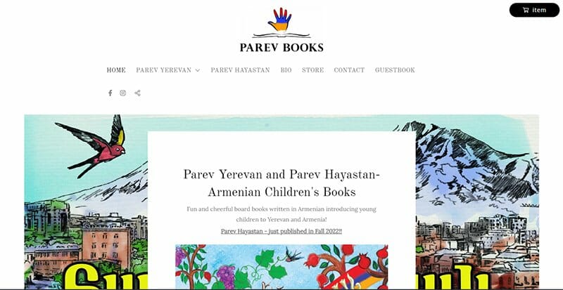 22. Parev Books - Author Websites Example