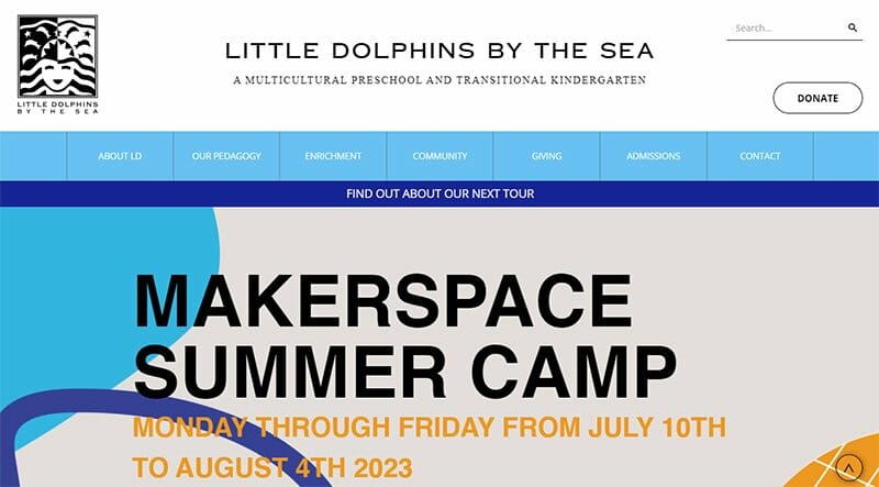 23. Little Dolphins - School Websites Design Example