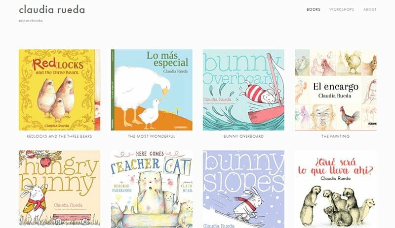 24. Claudia Rueda - Author Websites Example