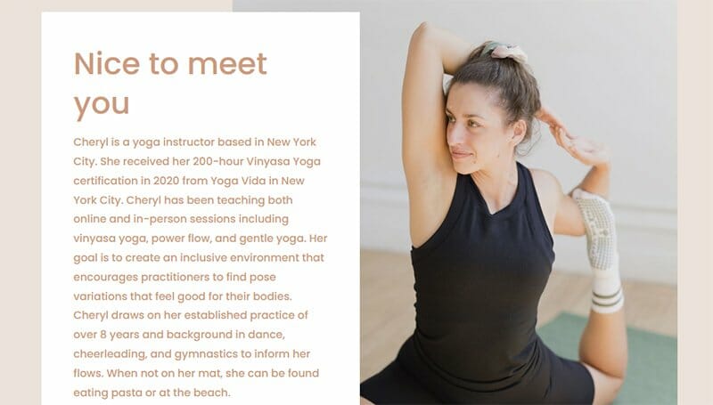 24. Realistic Yoga Goals - Yoga Website Example