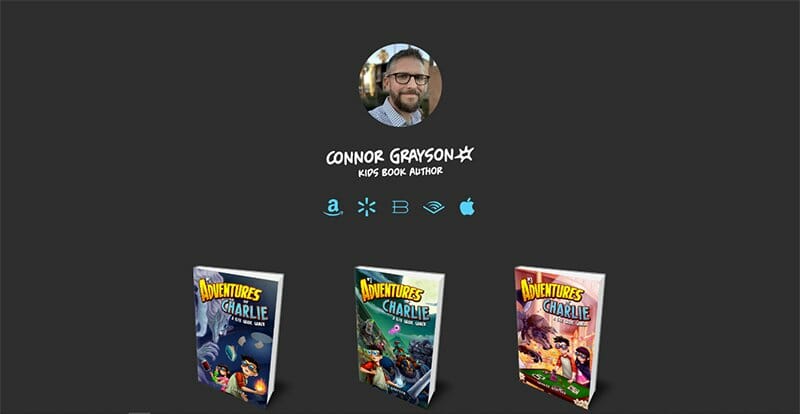 25. Connor Grayson - Author Websites Example