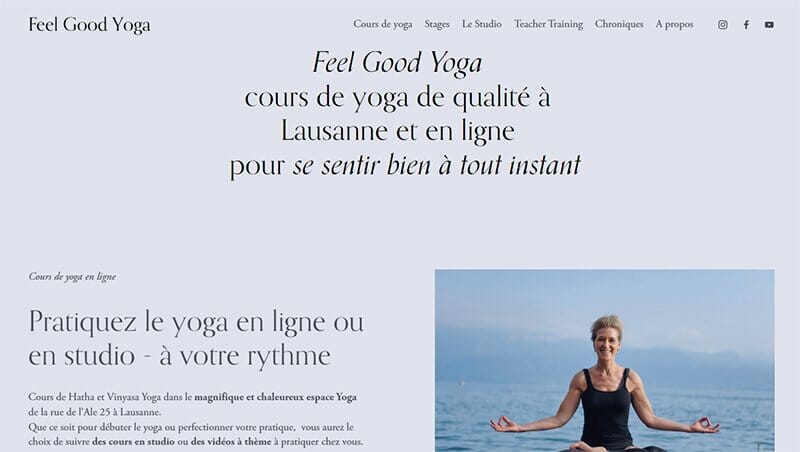 25. Feel Good Yoga - Yoga Website Example