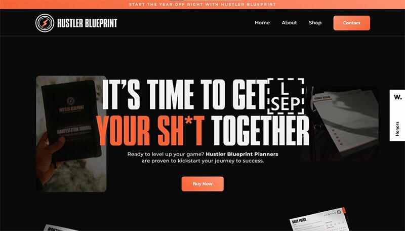 25. Hustler Blueprint - Modern Website Example