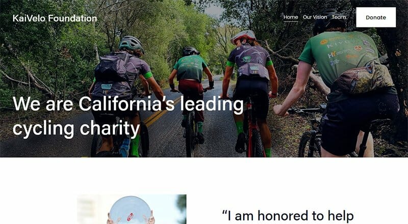 25. KaiVelo Foundation - Charity Website Example