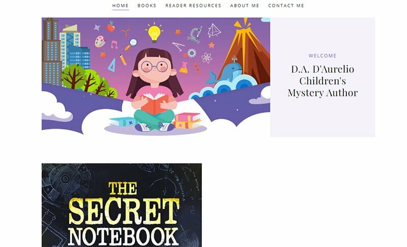 26. D.A. D'Aurelio - Author Websites Example