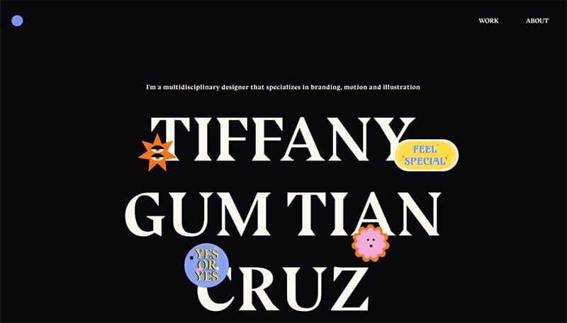 27. Tiffany Cruz - Modern Website Example