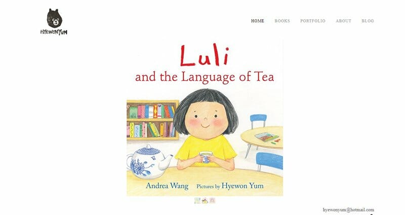 29. Hyewon Yum - Author Websites Example