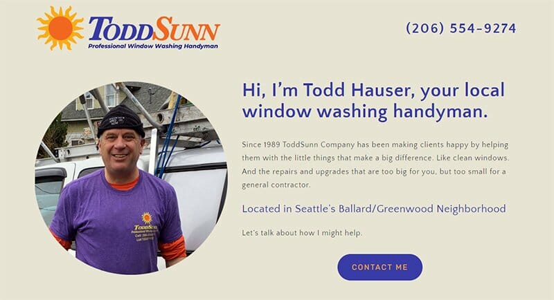 29. ToddSunn Company - Handyman Website Example