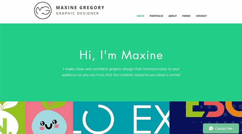 3. Maxine Gregory - Graphic Design Portfolio Example