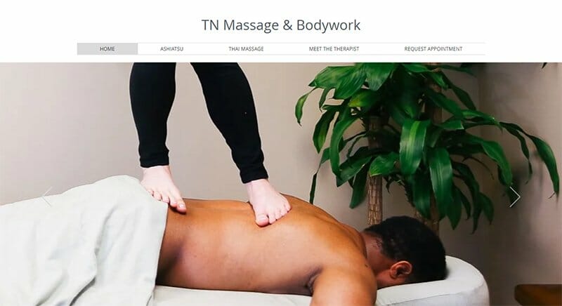 3. TN Massage and Bodywork - Massage Therapist Website Example