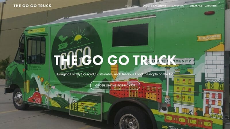 3. The Go Go Truck - Food Truck Website Example