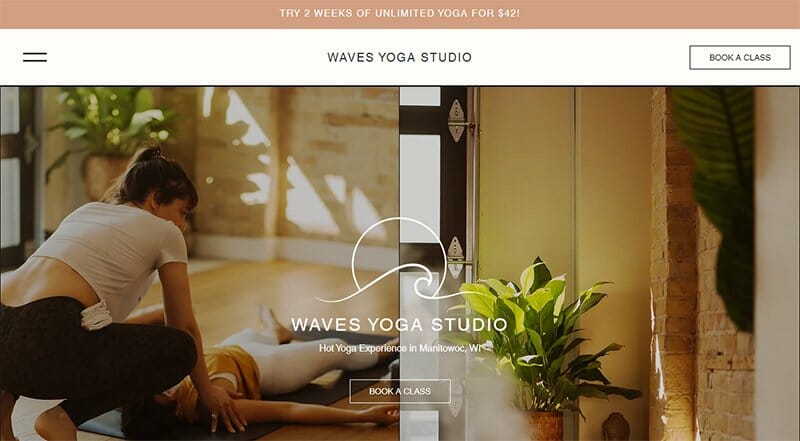 3. Waves Yoga Studio - Yoga Website Example