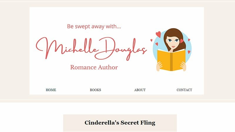 31. Michelle Douglas - Author Websites Example