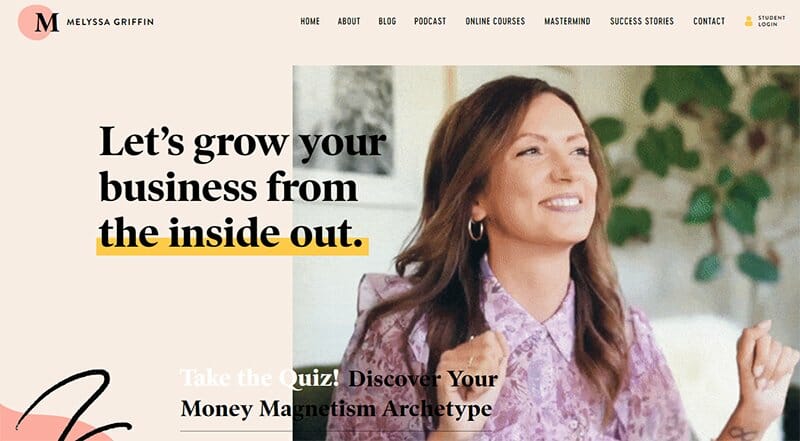 32. Melyssa Griffin - Portfolio Website Example