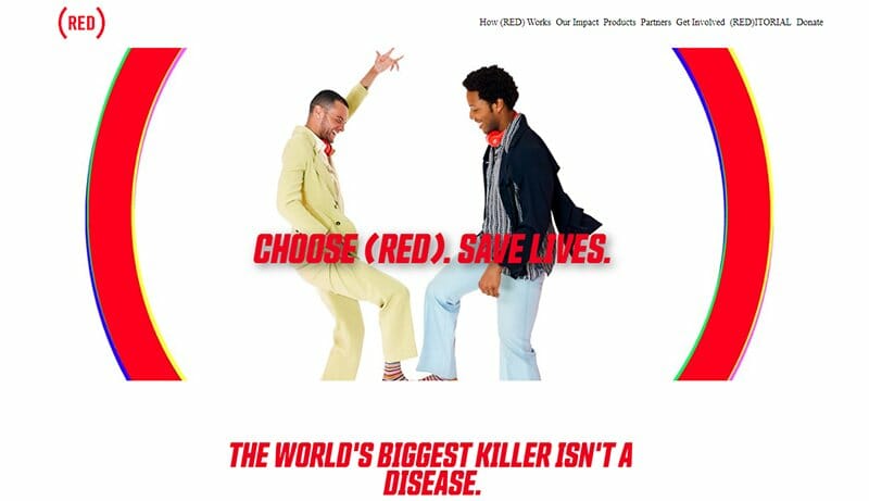 33. Red - Charity Website Example
