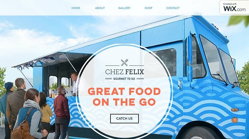 4. Chez Felix Gourmet - Food Truck Website Example