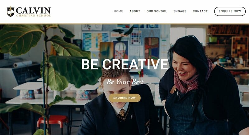 5. Calvin Christian School - School Websites Design Example