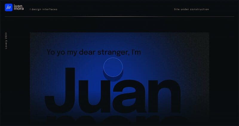 5. Juan Mora - One-Page Website Example
