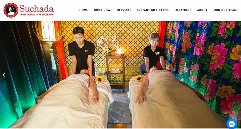 5. Suchada Thai Massage - Massage Therapist Website Example