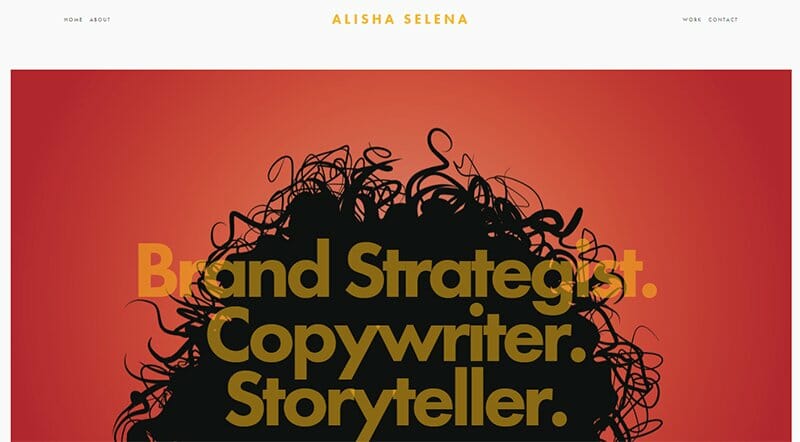 6. Alisha Selena - Resume Website Example