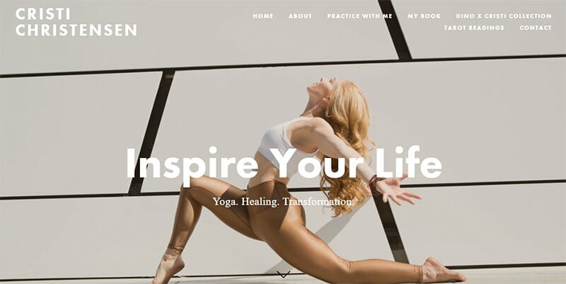 6. Cristi Christensen - Yoga Website Example