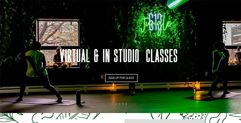 7. 612 Jungle - Yoga Website Example