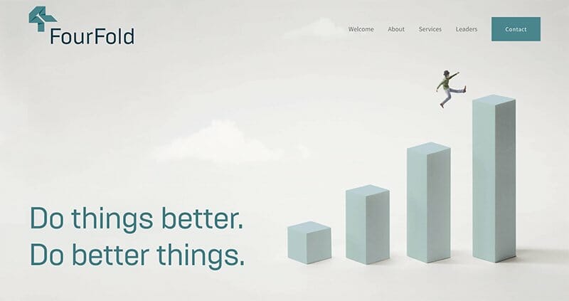 7. FourFold Consulting - One-Page Website Example