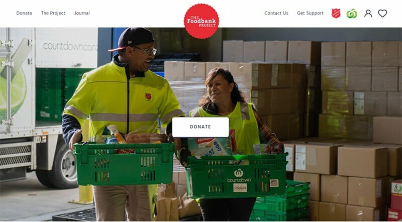 7. The Foodbank Project - Charity Website Example