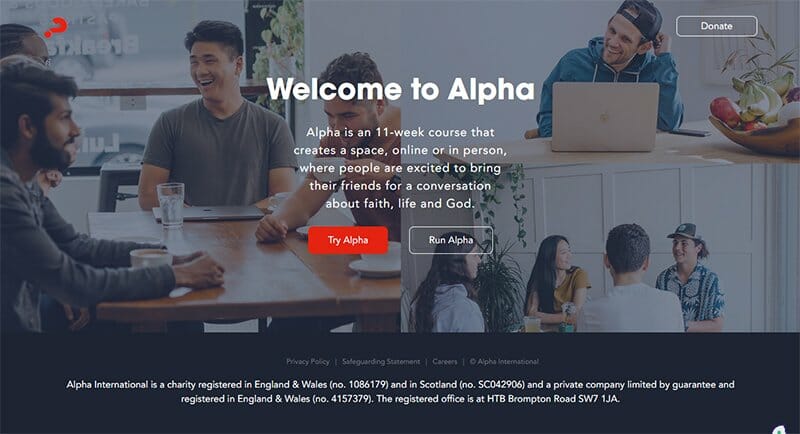 8. Alpha - Charity Website Example