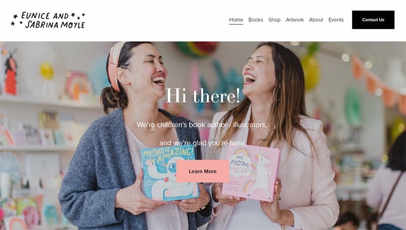 8. Moyle Sisters - Author Websites Example