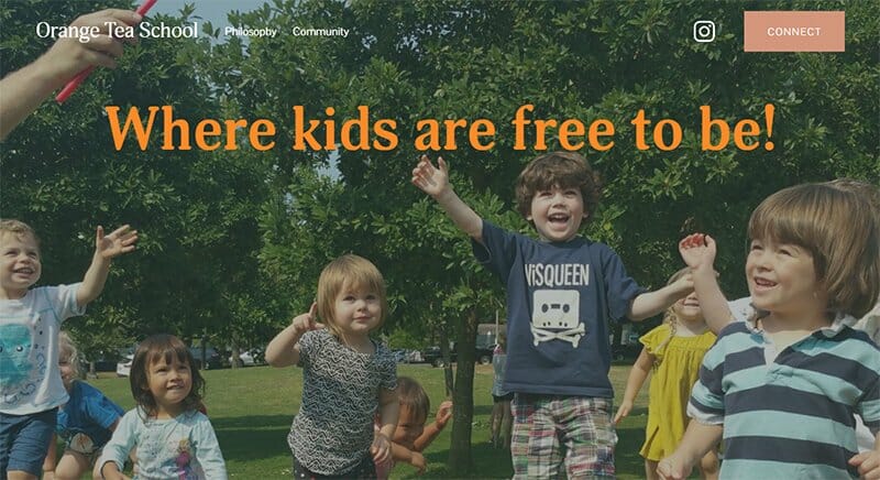 9. Orange Tea School - School Websites Design Example