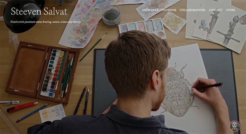 9. Steeven Salvat - Portfolio Website Example