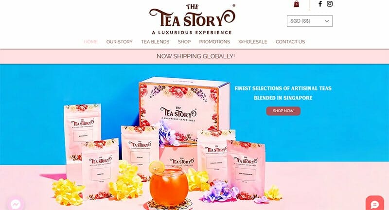 9. The Tea Story - Modern Website Example