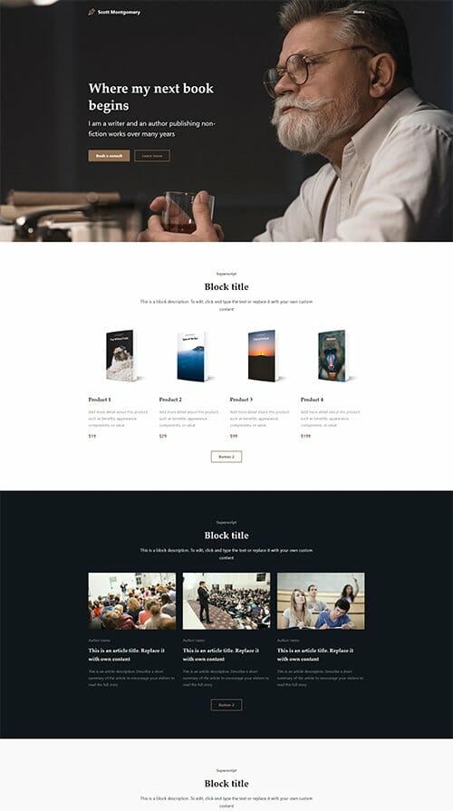 Author Website Templates Author Website Templates