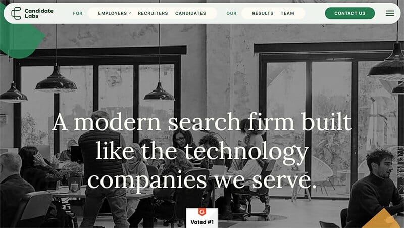 1. Candidate Labs - Recruitment Website Design Example