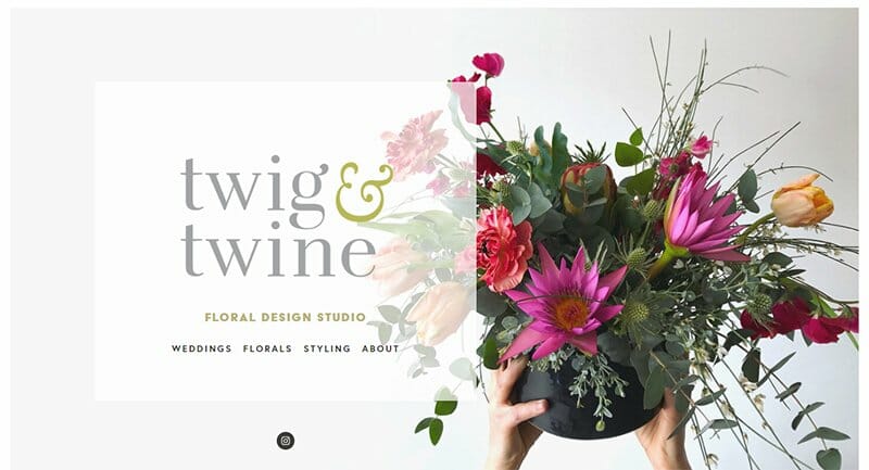 1. Twig & Twine - Florist & Flower Shop Website Example