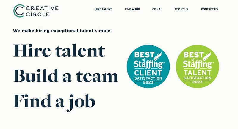 10. Creative Circle - Recruitment Website Design Example