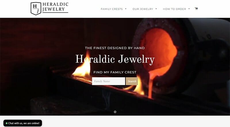 10. Heraldic Jewelry - Successful One-Product Shopify Store Example
