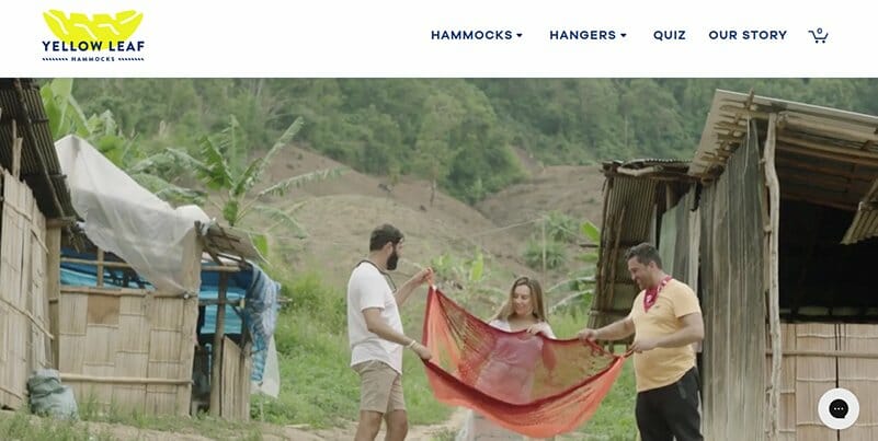 10. Yellow Leaf Hammocks - About Me Website Example