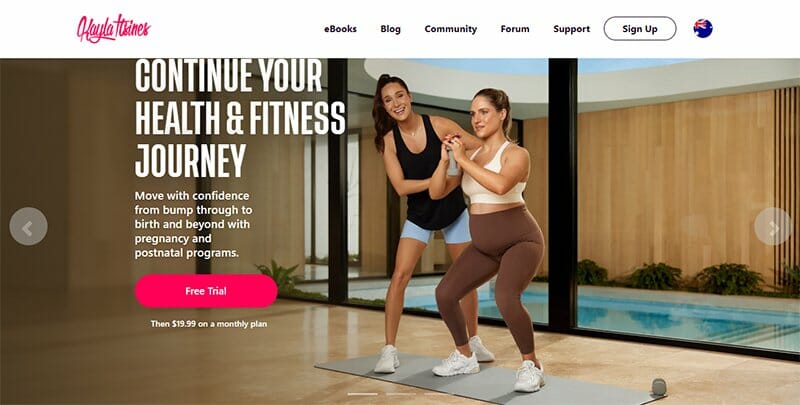 11. Kayla Itsines - Best Influencer Website Example