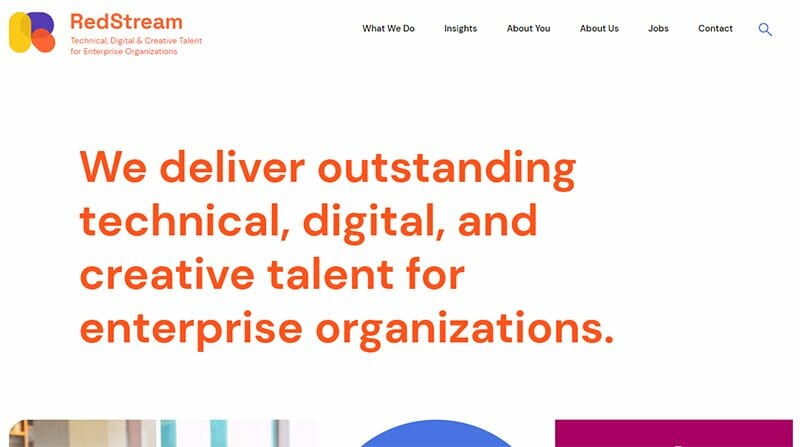 11. RedStream Technology - Recruitment Website Design Example