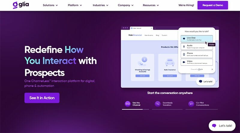 12. Glia - Financial Website Design Example