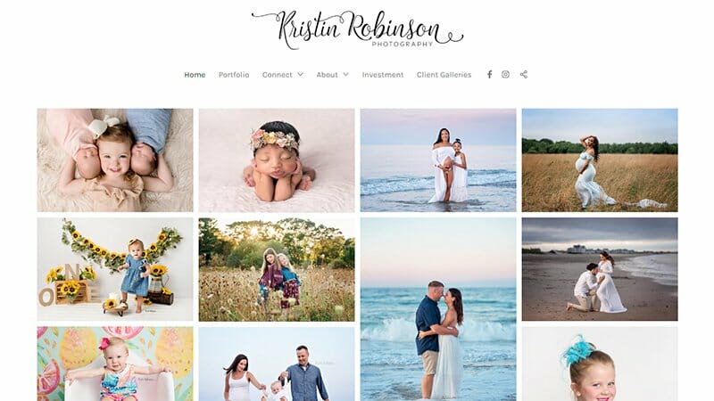 13. Kristin Robinson Photography - Family Website Example