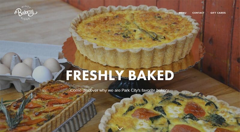 13. Windy Ridge Bakery - Bakery Website Example