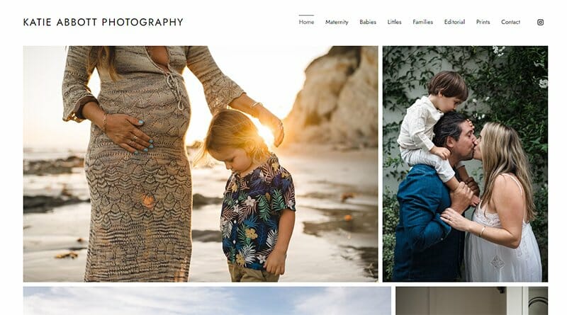 14. Katie Abbott Photography - Family Website Example