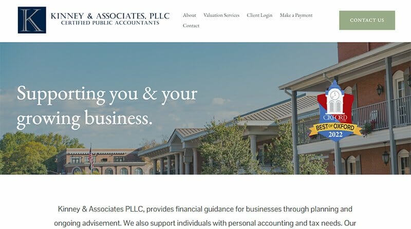 14. Kinney and Associates - Financial Website Design Example