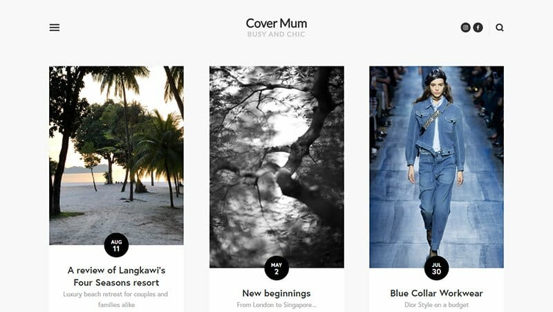 15. Cover Mum - Family Website Example